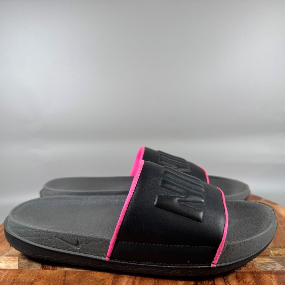Nike Womens Offcourt Slides Black Hyper Pink Revive Foam Sandals Size 8